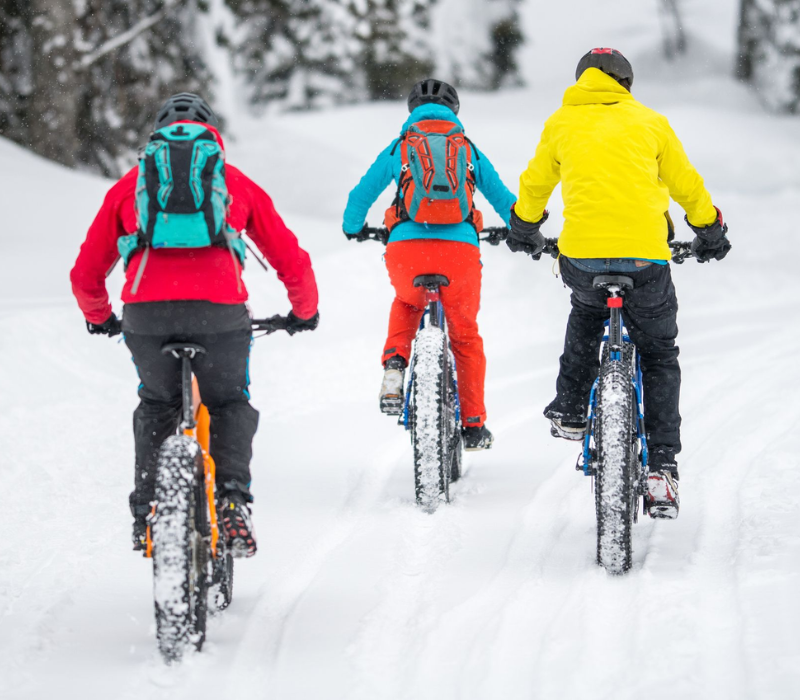 Mountain Bike In The Snow